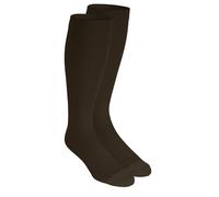 NuVein Men's Compression Socks, 15-20 mmHg Support, Dress Trouser Style, Over Calf Knee High, Brown, Medium