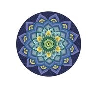 nuveti Large Meditation Mat Non Slip Round Yoga Mat Natural Rubber with Sueded Surface Exercise Mat Perfect for Meditating, Stretching, Yoga（140CM X 3.5MM Thick)