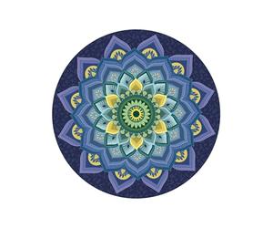 nuveti Large Meditation Mat Non Slip Round Yoga Mat Natural Rubber with Sueded Surface Exercise Mat Perfect for Meditating, Stretching, Yoga（140CM X 3.5MM Thick)
