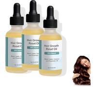 Nuvi Hair Growth Oil,Nuvi Hair Growth & Reset Oil,100% Natural HairGrowth Serum for Thickening Mask & HairLoss Treatment,Rosemary Hair Care Essential for All Hair Types (3 Pcs)