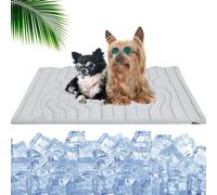 Nuvica TempBalance Mat, Nuvica Dog & Cat Cooling Mat, Washable Dog Ice Silk Cool Mats, Cooling Relief for Pets, Dual-Sided Design for Every Season (Gray,Medium)