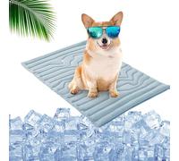 Nuvica TempBalance Mat, Nuvica Dog & Cat Cooling Mat, Washable Dog Ice Silk Cool Mats, Cooling Relief for Pets, Dual-Sided Design for Every Season (Blue,X-Large)