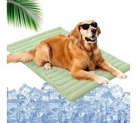 Nuvica TempBalance Mat, Nuvica Dog & Cat Cooling Mat, Washable Dog Ice Silk Cool Mats, Cooling Relief for Pets, Dual-Sided Design for Every Season (Green,X-Large)