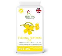 Nuvida 1000mg Evening Primrose Oil Capsules - 90 Softgel Vegan Evening Primrose Capsules - High Strength Evening Primrose Oil Supplement - Up to 3