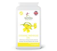 Nuvida Evening Primrose Oil 1000mg Capsules - High Strength GLA Omega 6 with Vitamin E - Vegan Friendly Softgels - 90 Capsules - UK Manufactured Supplement