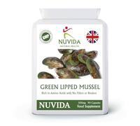 Nuvida Green Lipped Mussel Capsules - High Strength Green Lipped Mussel for Humans - 90 Capsules - Ethically Sourced Green Lipped Mussel Extract from a Sustainable Environment in New Zealand