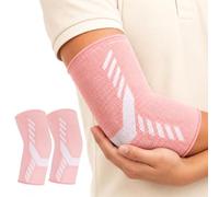 NuVigor Elbow Support for Men & Women, 2 Pack Elbow Compression Sleeves for Tennis & Golfers Breathable Elbow Compression Brace for Tendonitis Joint Pain Relief Arthritis Weightlifting Sports Gym