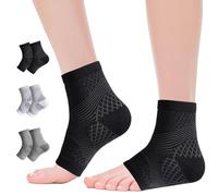 NuVigor Women Men Ankle Support Brace, Plantar Fasciitis Sprained Socks, Breathable Anti-Slip, Compression Socks for Sports, Sprained Ankle, Achilles Tendonitis, Pain Relief, Ligament Damage