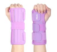 NuVigor Wrist Splints for Carpal Tunnel,Breathable Wrist Brace with Adjustable Straps for Men Women,Left Right Hand Wrist Support for Arthritis,Tendonitis,Pain Relief(Purple,S/M Right and Left Hand)