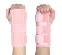 NuVigor Wrist Splints for Carpal Tunnel,Breathable Wrist Brace with Adjustable Straps for Men Women,Left Right Hand Wrist Support for Arthritis,Tendonitis,Pain Relief(Pink,S/M Right and Left Hand)