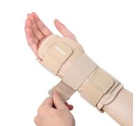 NuVigor Wrist Splints for Carpal Tunnel,Breathable Wrist Brace with Adjustable Straps for Men Women,Left Right Hand Wrist Support for Arthritis,Tendonitis,Pain Relief(Beige,S/M Right Hand)