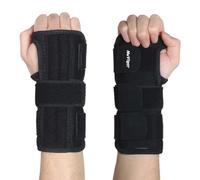NuVigor Wrist Splints for Carpal Tunnel,Breathable Wrist Brace with Adjustable Straps for Men Women,Left Right Hand Wrist Support for Arthritis,Tendonitis,Pain Relief(Black,S/M Right and Left Hand)