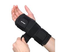 NuVigor Wrist Splints for Carpal Tunnel,Breathable Wrist Brace with Adjustable Straps for Men Women,Left Right Hand Wrist Support for Arthritis,Tendonitis,Pain Relief(Black,L/XL Left Hand)