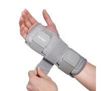 NuVigor Wrist Splints for Carpal Tunnel,Breathable Wrist Brace with Adjustable Straps for Men Women,Left Right Hand Wrist Support for Arthritis,Tendonitis,Pain Relief(Gray,L/XL Right Hand)