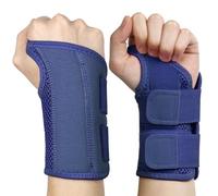 NuVigor Wrist Splints for Carpal Tunnel,Right Left Hand Support with Adjustable Straps for Men Women,Breathable Day Night Wrist Brace for Carpal Tunnel,Pain Relief(Navy,S/M Right and Left Hand)