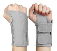 NuVigor Wrist Splints for Carpal Tunnel,Right Left Hand Support with Adjustable Straps for Men Women,Breathable Day Night Wrist Brace for Carpal Tunnel,Pain Relief(Gray,S/M Right and Left Hand)