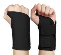 NuVigor Wrist Splints for Carpal Tunnel,Right Left Hand Support with Adjustable Straps for Men Women,Breathable Day Night Wrist Brace for Carpal Tunnel,Pain Relief(Black,L/XL Right Hand)