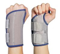 NuVigor Wrist Support Splint Brace, Right Left Hand Wrist Brace Carpal Tunnel for Men Women,Night Wrist Sleep Splints with Adjustable Straps for Arthritis,Pain(Gray-Navy,S/M Right and Left Hand)