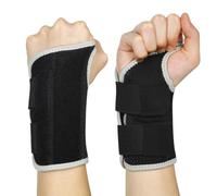 NuVigor Wrist Support Splint Brace, Right Left Hand Wrist Brace Carpal Tunnel for Men Women,Night Wrist Sleep Splints with Adjustable Straps for Arthritis,Pain(Black-Gray,S/M Right and Left Hand)