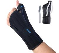 NuVigor Wrist Supports with Thumb Splint, Right Left Hand Wrist Splint with Adjustable Straps, Breathable Thumb Support for Arthritis De Quervain's Tenosynovitis Sprains Carpal Tunnel for Men Women