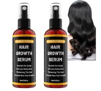 Nuvilo Aisisree Hair Growth Serum for Men & Women - Hair Growth Oil with Rosemary & Castor Oil Blend and Biotin for Hair Loss, Thinning Hair, and Beard Growth, Lightweight & Non-Greasy, 60ml (2pcs)