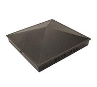 Nuvo Iron Decorative Pyramid Aluminium Post Cap for 7.5" x 7.5" / 8" x 8" Posts - Black