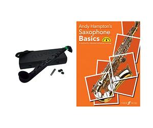 Nuvo N520JBGN jSax 2.0, Black/Green, 7.3 cm*34.0 cm*13.4 cm & Saxophone Basics Pupil's book
