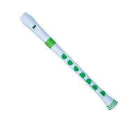Nuvo Recorder+ with Hard Case Baroque Fingering White and Green