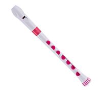 Nuvo Recorder+ with Hard Case Baroque Fingering White and Pink