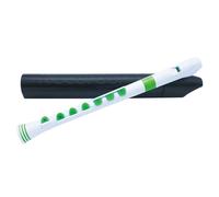 Nuvo Soprano Recorder+ with Keys, White/Green with hard case