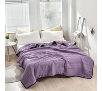 NuvoDreams Cooling Blanket Queen, Lightweight & Breathable Summer Blanke for Hot Sleepers, Bed, Couch and Sofa, Full Size (Purple,Single(1.52mX2m))