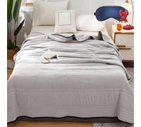 Nuvodreams Cooling Blanket Queen Size, Cooling Comforter Child/Single/King/Full Size, Lightweight Silk Double Side Breathable Cool Throw Blankets for Hot Sleepers (Grey, King (2m X2.31m))