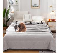 Nuvodreams Silk Cooling Blanket Queen Size,Nuvodreams Cooling Blanket Queen,Nuvo Dreams Blankets for Hot Sleepers & Night Sweats,Ultra Lightweight Summer Bedding (Grey,180 * 220cm/71 * 87in)