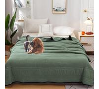 Nuvodreams Silk Cooling Blanket Queen Size,Nuvodreams Cooling Blanket Queen,Nuvo Dreams Blankets for Hot Sleepers & Night Sweats,Ultra Lightweight Summer Bedding (Army Green,180 * 220cm/71 * 87in)