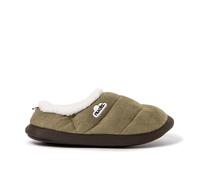 NUVOLA. - Winter Slippers -Classic Velvet - Women's Slippers - Non-Slip Rubber Sole - Designed in Barcelona - Sizes: 34 to 41 EU, Military Green, 4/5 UK