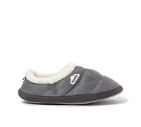 NUVOLA. - Winter Slippers -Classic Velvet - Women's Slippers - Non-Slip Rubber Sole - Designed in Barcelona - Sizes: 34 to 41 EU, dark grey, 2/3 UK