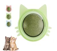 Nuvora 360° Rotatable Cat Toy, Wall-Mounted for Active Play, Chewable Surface for Dental Health, with Pure Natural Catnip (Green)