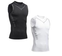 Nuvraa V2 Compression Vest, EvolvOff V Boost Men Shaper Shirt, Feel The Power of Confidence, Energy & Strength (2Pcs-A,XL)