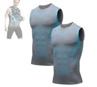 Nuvraa V2 Compression Vest, V Boost Shape Wear Shirt Men, Feel The Power of Confidence, Energy & Strength (B,L)