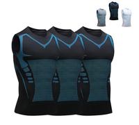 Nuvraa V2 Compression Vest V Boost Shape Wear Shirt Men Sleeveless Compression Tank Top 2025 New Posture Corrector Tank Top (3PCS/A,XL)