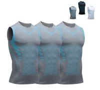 Nuvraa V2 Compression Vest V Boost Shape Wear Shirt Men Sleeveless Compression Tank Top 2025 New Posture Corrector Tank Top (3PCS/B,L)