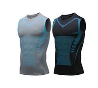 Nuvraa V2 Compression Vest V-Boost V2 - V Boost Shape Wear Shirt Men Version Ironfit Shaping Sleeveless Compression Tank Top (2PCS-A,M)