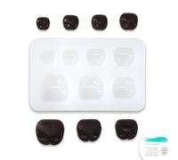 Nuvretk 7 Cute Silicone Molds for Needle Felting - Dog Nose Shapes for Stuffed Animals, DIY Crafts, and Accessories (Square)