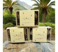 Nuwa™ Luxury Chocolate Dates - Journey Boxes - Organic Longevity - (Small - 3x3pcs) - Handmade in Riyadh - Assorted Half Coated Belgian Chocolate - Nutritional Energy Fuel Boost Snack (S)