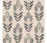 Nuwallpaper Nus2459 Folk Tulip Peel & Stick Wallpaper, Charcoal