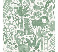 Nuwallpaper Nus4851 Sweet Safari Peel & Stick Wallpaper, Green