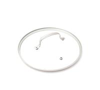 Nuwave 2QT Vented Tempered Glass Lid for Saucepan, Oven Safe up to 350F, Dishwasher Safe, Shatter-Resistant, Easy to Clean, Stainless-Steel Handle and Rim, Klar Glas