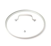 Nuwave 5QT/8QT Vented Tempered Glass Lid for Stockpot, Oven Safe up to 350F, Dishwasher Safe, Shatter-Resistant, Easy to Clean, Stainless-Steel Handle and Rim, Klar Glas