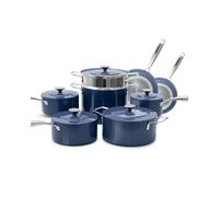 Nuwave Lux 13-Piece Premium Cookware Collection, Healthy G10 Duralon Blue Ceramic Nonstick, Ultra Durable, PFAS-Free, Lightweight & Works on All Cooktops
