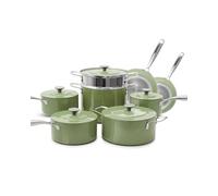 Nuwave Lux 13-Piece Premium Cookware Collection, Healthy G10 Duralon Blue Ceramic Nonstick, Ultra Durable, PFAS-Free, Lightweight & Works on All Cooktops